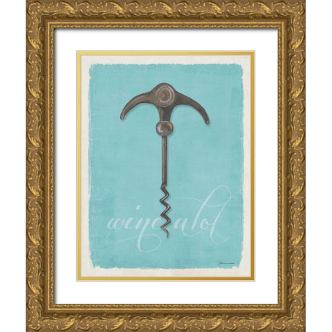 Wine A lot Gold Ornate Wood Framed Art Print with Double Matting by Marrott, Stephanie