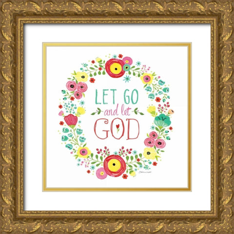 Let Go Gold Ornate Wood Framed Art Print with Double Matting by Marrott, Stephanie