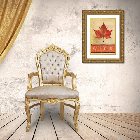 Maple in Fall II Gold Ornate Wood Framed Art Print with Double Matting by Marrott, Stephanie