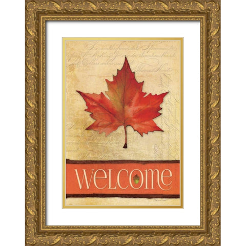 Maple in Fall II Gold Ornate Wood Framed Art Print with Double Matting by Marrott, Stephanie