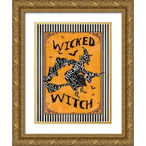 Wicked Witch II Gold Ornate Wood Framed Art Print with Double Matting by Marrott, Stephanie
