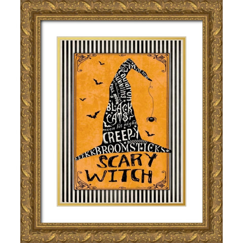 Witch II Gold Ornate Wood Framed Art Print with Double Matting by Marrott, Stephanie