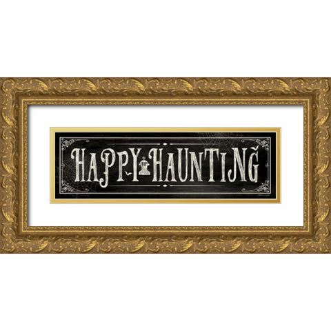 Happy Haunting I Gold Ornate Wood Framed Art Print with Double Matting by Marrott, Stephanie