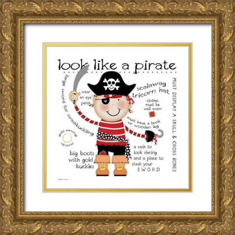 Like A Pirate Gold Ornate Wood Framed Art Print with Double Matting by Marrott, Stephanie