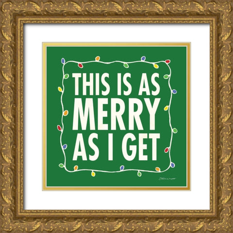 As Merry Gold Ornate Wood Framed Art Print with Double Matting by Marrott, Stephanie