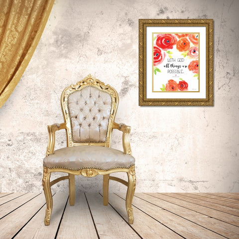 All Things Gold Ornate Wood Framed Art Print with Double Matting by Marrott, Stephanie