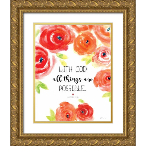 All Things Gold Ornate Wood Framed Art Print with Double Matting by Marrott, Stephanie