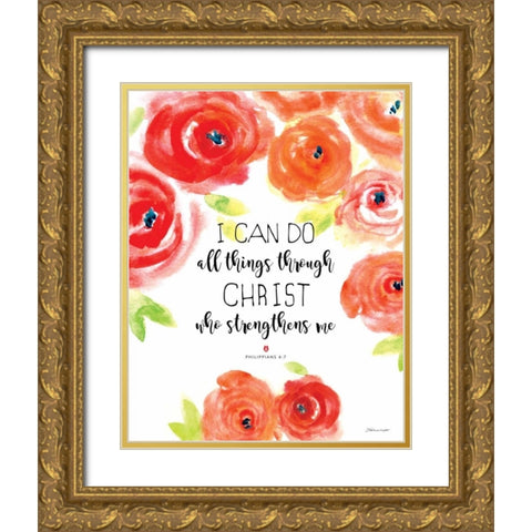 I Can Do Gold Ornate Wood Framed Art Print with Double Matting by Marrott, Stephanie