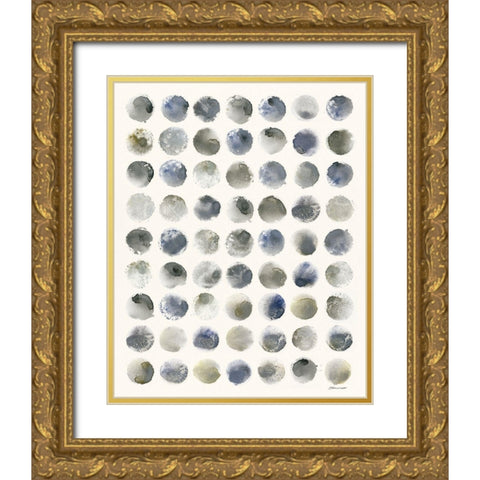 Dot Pattern Gold Ornate Wood Framed Art Print with Double Matting by Marrott, Stephanie