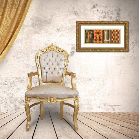 Fall Gold Ornate Wood Framed Art Print with Double Matting by Marrott, Stephanie