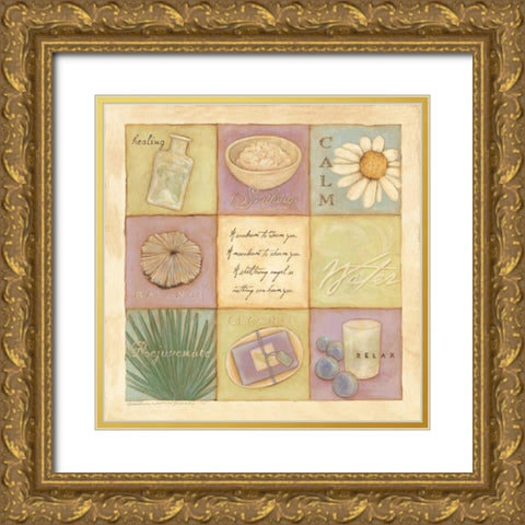 Comfort Panel II Gold Ornate Wood Framed Art Print with Double Matting by Marrott, Stephanie