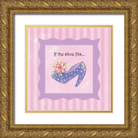 If the Shoe Fits Gold Ornate Wood Framed Art Print with Double Matting by Marrott, Stephanie