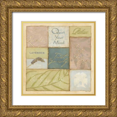 Quiet Panel Gold Ornate Wood Framed Art Print with Double Matting by Marrott, Stephanie