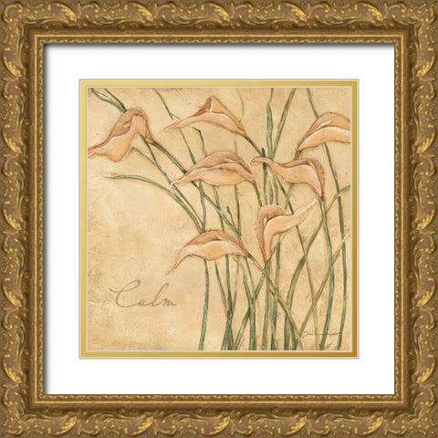 Calm Gold Ornate Wood Framed Art Print with Double Matting by Marrott, Stephanie