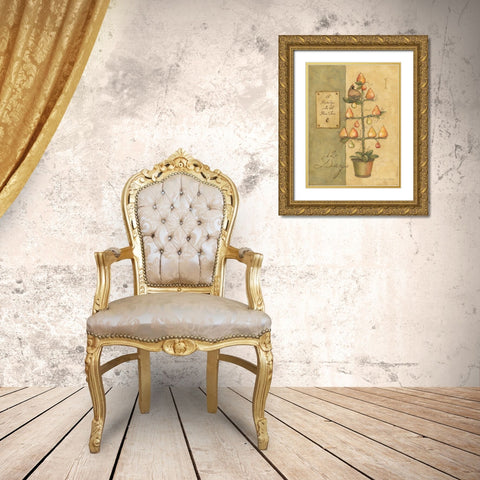 Pear Tree Gold Ornate Wood Framed Art Print with Double Matting by Marrott, Stephanie