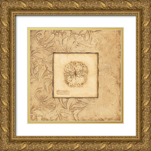 Rose Coral Gold Ornate Wood Framed Art Print with Double Matting by Marrott, Stephanie
