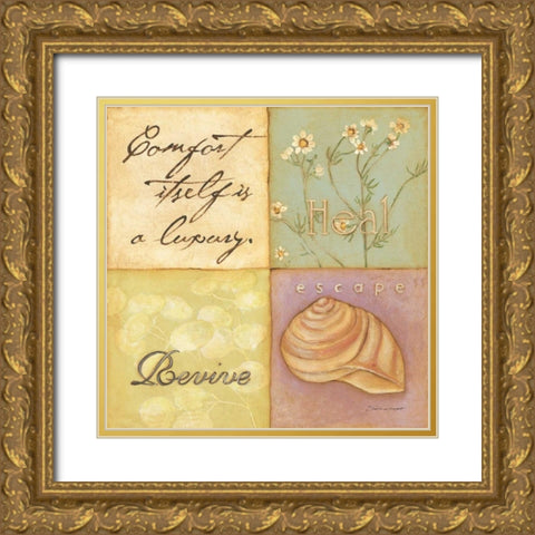 Heal Gold Ornate Wood Framed Art Print with Double Matting by Marrott, Stephanie