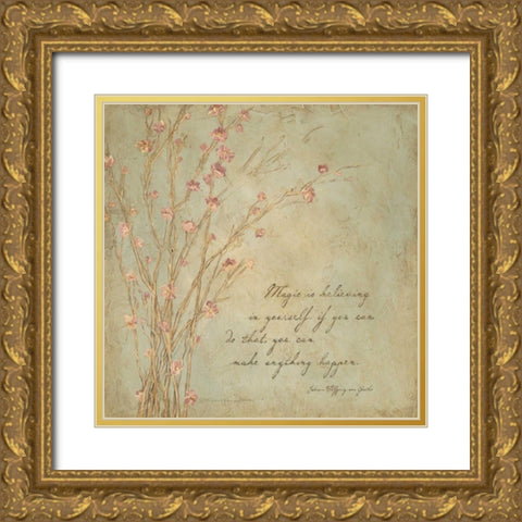 Magic is Believing Gold Ornate Wood Framed Art Print with Double Matting by Marrott, Stephanie