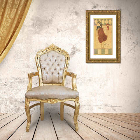 Le Chanticleer Gold Ornate Wood Framed Art Print with Double Matting by Marrott, Stephanie