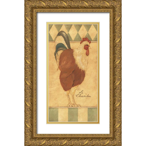 Le Chanticleer Gold Ornate Wood Framed Art Print with Double Matting by Marrott, Stephanie