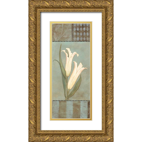 Lily Gold Ornate Wood Framed Art Print with Double Matting by Marrott, Stephanie