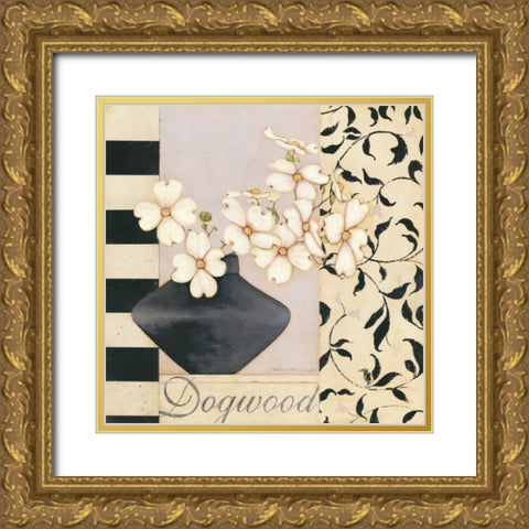 Dogwood Gold Ornate Wood Framed Art Print with Double Matting by Marrott, Stephanie