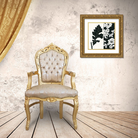 Black and White II Gold Ornate Wood Framed Art Print with Double Matting by Marrott, Stephanie