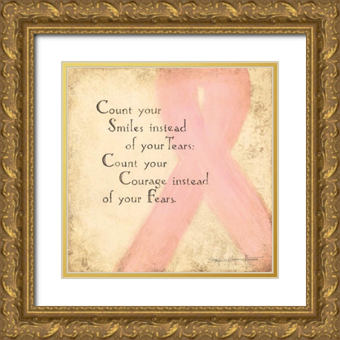 Count Your Smiles Gold Ornate Wood Framed Art Print with Double Matting by Marrott, Stephanie