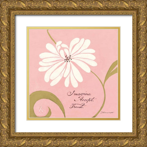 Imagine Accept Trust Gold Ornate Wood Framed Art Print with Double Matting by Marrott, Stephanie