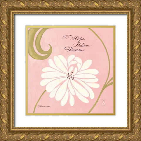 Hope Believe Dream Gold Ornate Wood Framed Art Print with Double Matting by Marrott, Stephanie