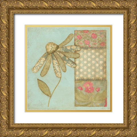 Daisy Down Gold Ornate Wood Framed Art Print with Double Matting by Marrott, Stephanie