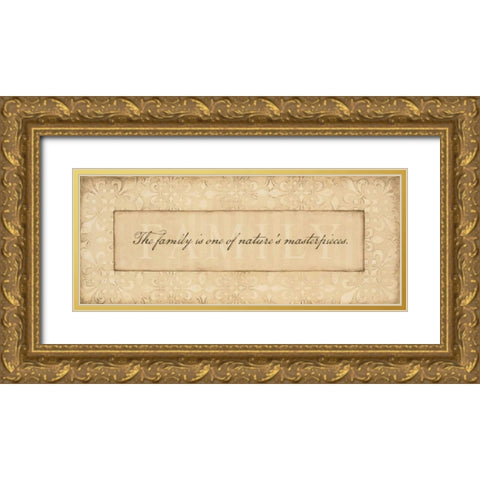 Family Gold Ornate Wood Framed Art Print with Double Matting by Marrott, Stephanie