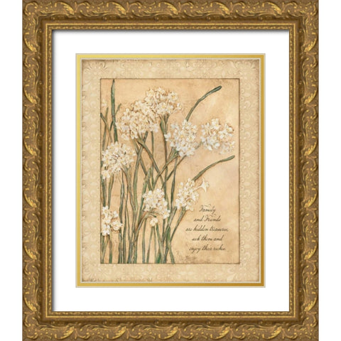Family and Friends Gold Ornate Wood Framed Art Print with Double Matting by Marrott, Stephanie