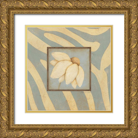 Daisy Bloom Gold Ornate Wood Framed Art Print with Double Matting by Marrott, Stephanie