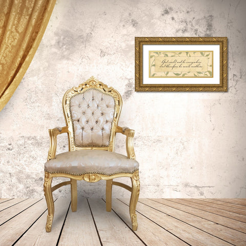 He Made Mothers Gold Ornate Wood Framed Art Print with Double Matting by Marrott, Stephanie