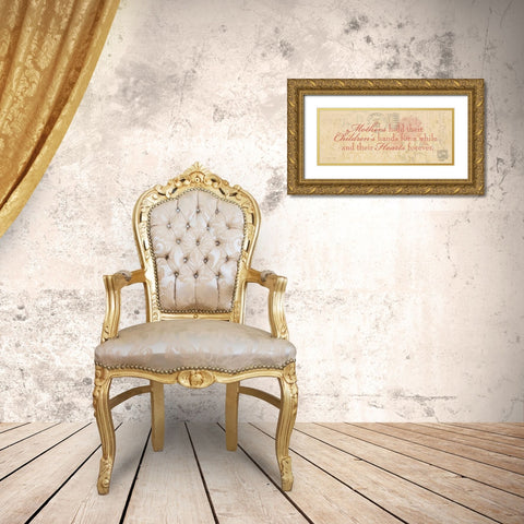 Mothers Hold Gold Ornate Wood Framed Art Print with Double Matting by Marrott, Stephanie