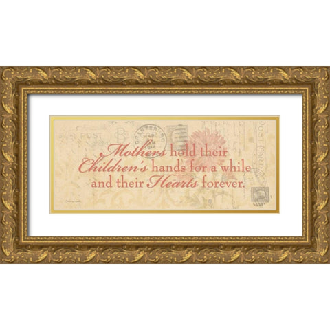 Mothers Hold Gold Ornate Wood Framed Art Print with Double Matting by Marrott, Stephanie