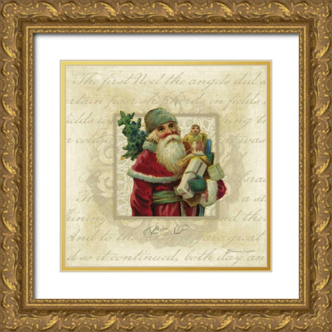 Pere Noel Gold Ornate Wood Framed Art Print with Double Matting by Marrott, Stephanie