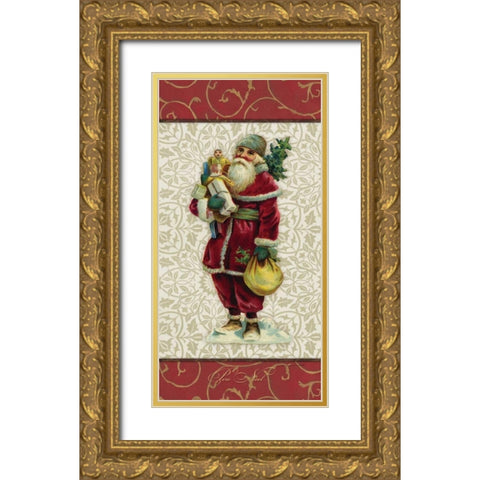 Pere Noel Gold Ornate Wood Framed Art Print with Double Matting by Marrott, Stephanie