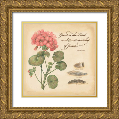 Great is the Lord Gold Ornate Wood Framed Art Print with Double Matting by Marrott, Stephanie