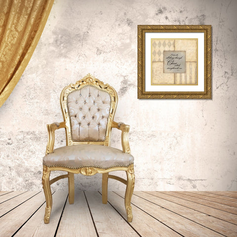 I Can Do Gold Ornate Wood Framed Art Print with Double Matting by Marrott, Stephanie