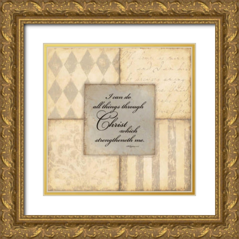 I Can Do Gold Ornate Wood Framed Art Print with Double Matting by Marrott, Stephanie