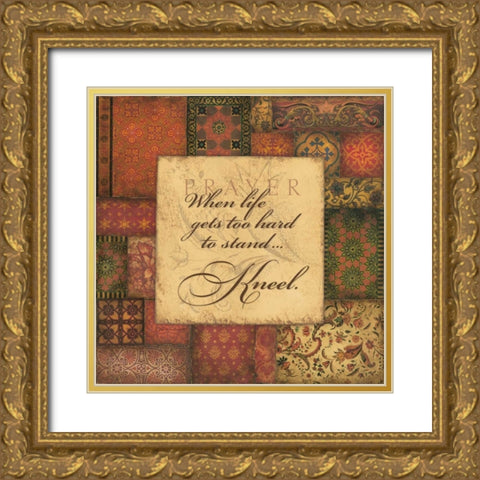 Kneel Gold Ornate Wood Framed Art Print with Double Matting by Marrott, Stephanie