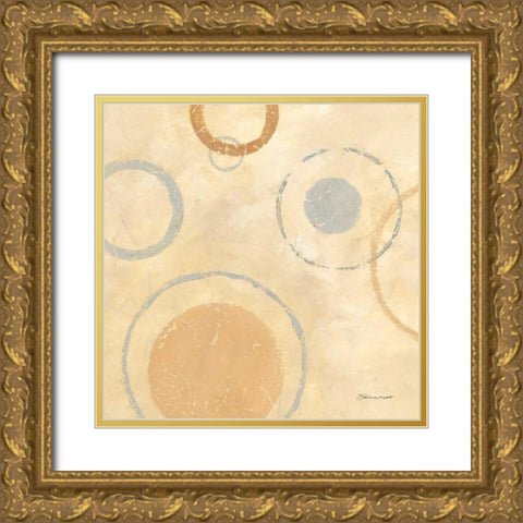Circle Collage I Gold Ornate Wood Framed Art Print with Double Matting by Marrott, Stephanie