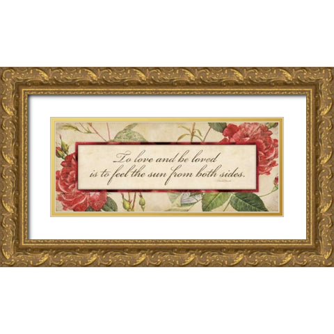 To Love Gold Ornate Wood Framed Art Print with Double Matting by Marrott, Stephanie