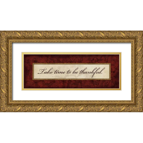 Take Time Gold Ornate Wood Framed Art Print with Double Matting by Marrott, Stephanie