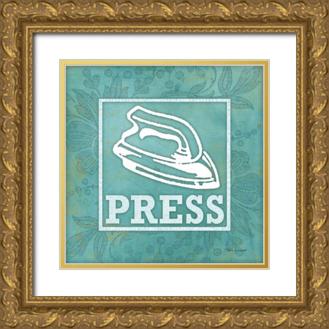 Press Gold Ornate Wood Framed Art Print with Double Matting by Marrott, Stephanie