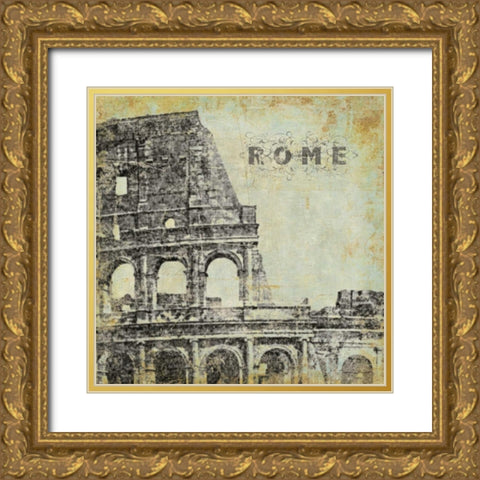 Rome Gold Ornate Wood Framed Art Print with Double Matting by Marrott, Stephanie