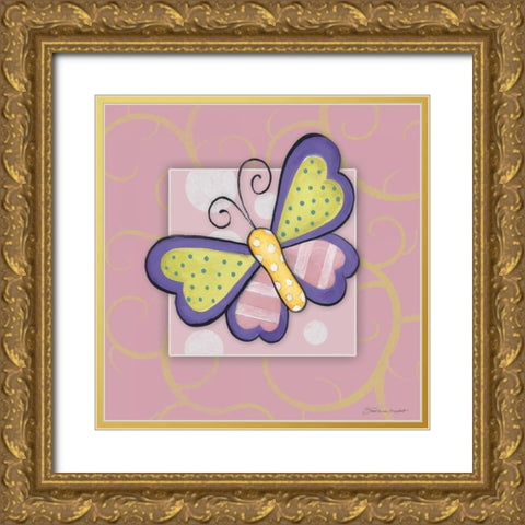 Butterfly I Gold Ornate Wood Framed Art Print with Double Matting by Marrott, Stephanie