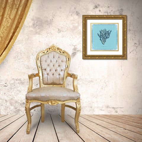Coral Gold Ornate Wood Framed Art Print with Double Matting by Marrott, Stephanie